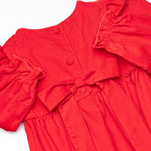 Bleu: Holly & Bows Long Sleeve Bubble, Red