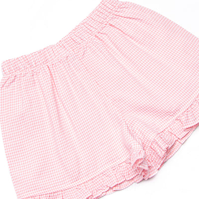 Core Curriculum Applique Ruffle Short Set, Pink
