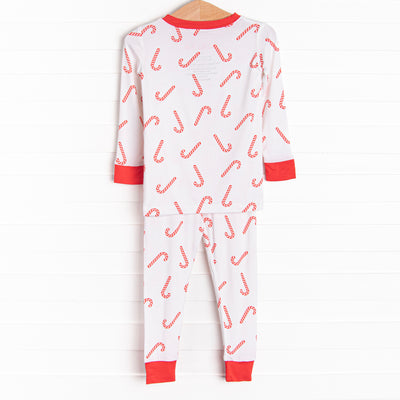 Peppermint Party Bamboo Pajama Set, Red
