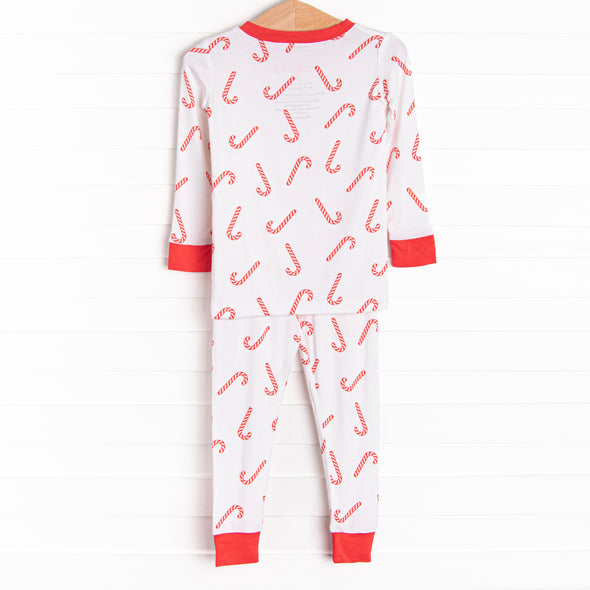 Peppermint Party Bamboo Pajama Set, Red