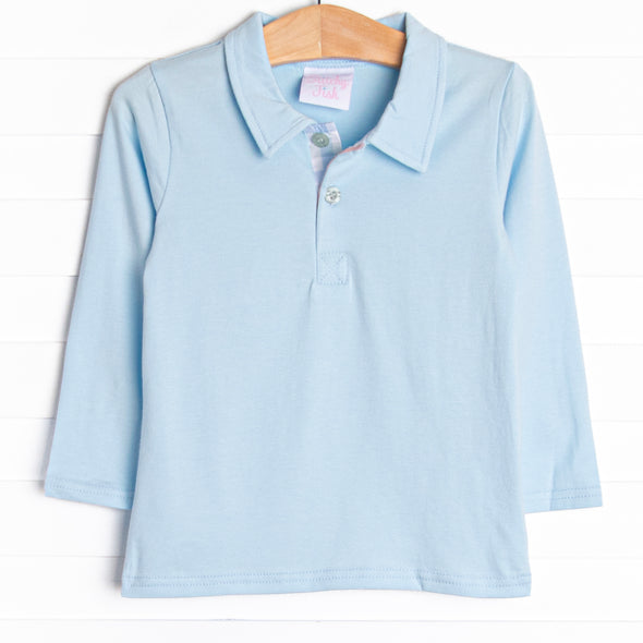 Palm Springs Plaid Polo, Blue