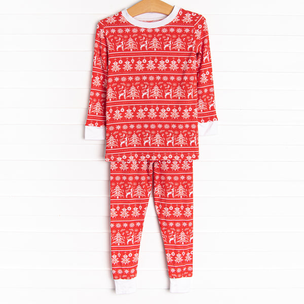 Fair Isle Favorites Bamboo Pajama Set, Red