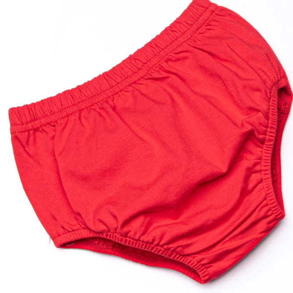 Play Ball Pup Applique Diaper Set, Red