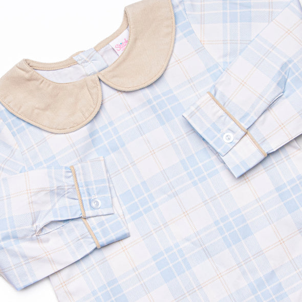Picture Perfect Plaid Pant Set, Blue