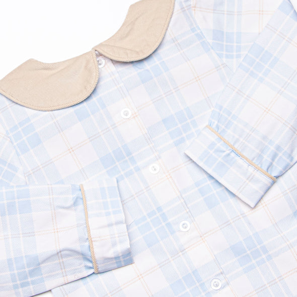 Picture Perfect Plaid Pant Set, Blue
