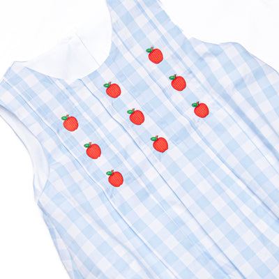 Apple Pickin' Embroidered Bubble, Blue