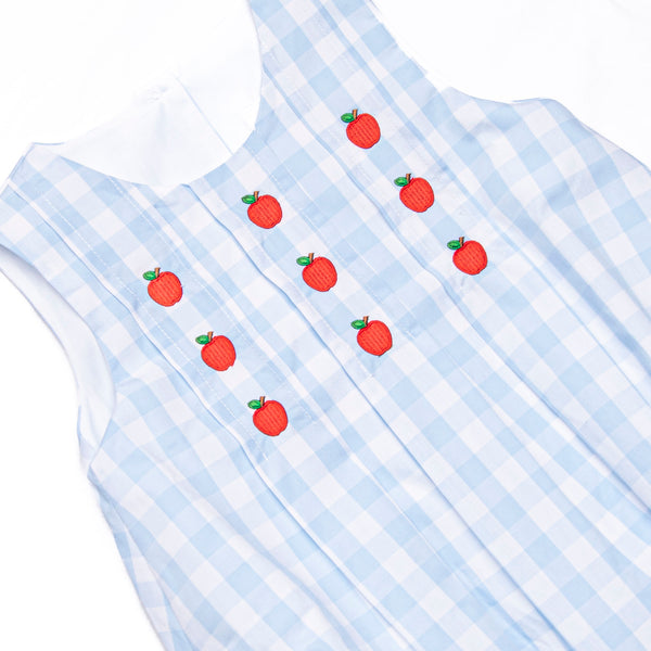 Apple Pickin' Embroidered Bubble, Blue
