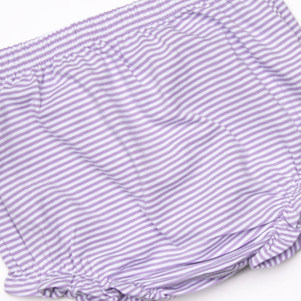 Triple Scoop Applique Diaper Set, Purple