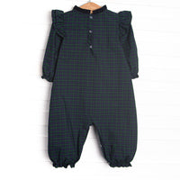 Palmer Plaid Romper, Blue
