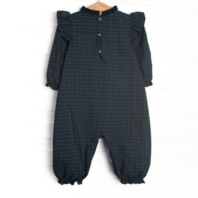 Palmer Plaid Romper, Blue