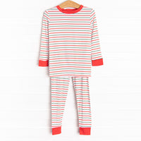 Spearmint Slumber Bamboo Pajama Set, Red