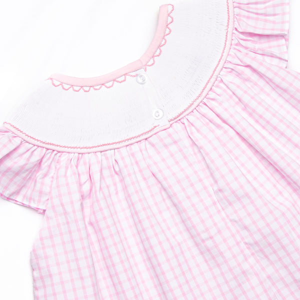 Crustacean Critter Smocked Ruffle Short Set, Pink
