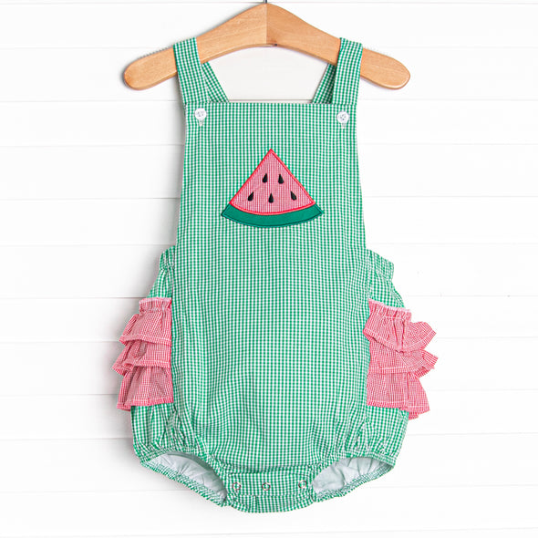 Perfect Slice Applique Ruffle Bubble, Green