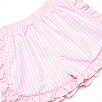 Crustacean Critter Smocked Ruffle Short Set, Pink
