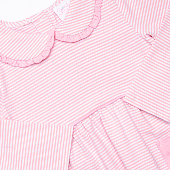 Lydia Pocket Dress, Pink Stripe