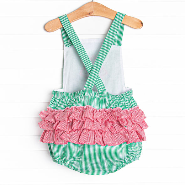 Perfect Slice Applique Ruffle Bubble, Green