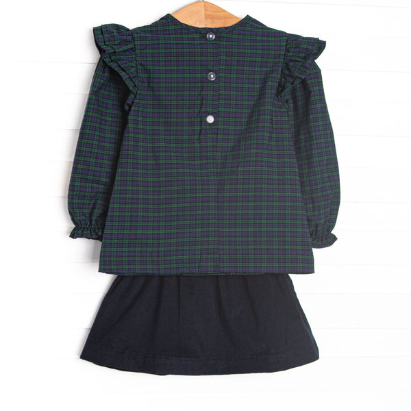 Palmer Plaid Skirt Set, Blue