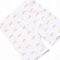 Construction Crew Bamboo Pajama Short Set, Blue