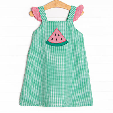 Perfect Slice Applique Dress, Green