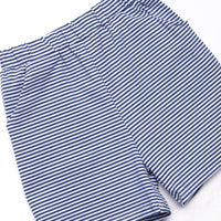 Cutest Crab Applique Short Set, Navy Stripe