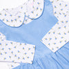 Berry Blue Buds Romper Set, Blue