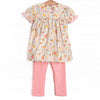 Buttercup Bows Smocked Legging Set, Pink