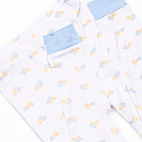 Construction Crew Bamboo Pajama Set, Blue