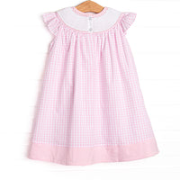 Crustacean Critter Smocked Dress, Pink