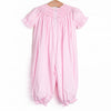 Spruced Up Scallops Smocked Romper, Pink