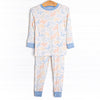 Fossil Friends Bamboo Pajama Set, Blue