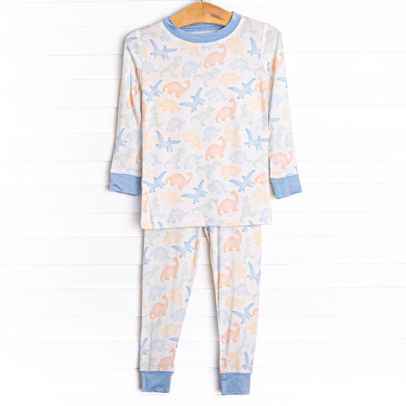 Fossil Friends Bamboo Pajama Set, Blue