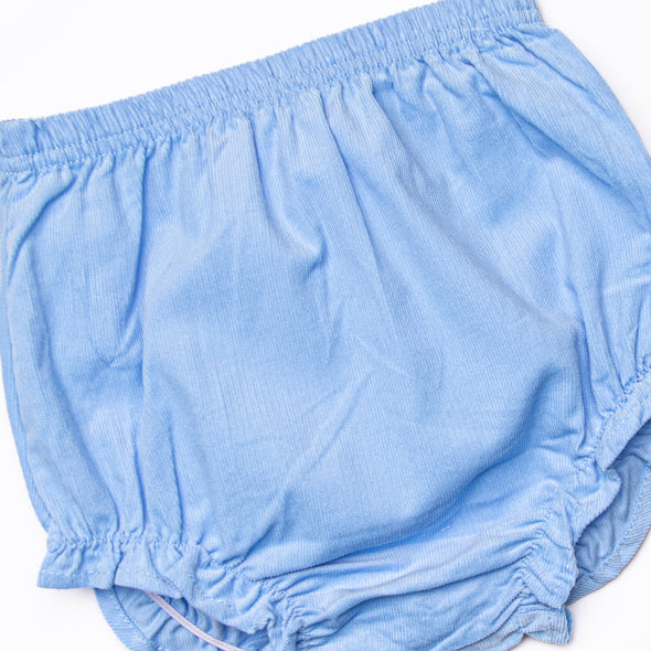 Berry Blue Buds Diaper Set, Blue