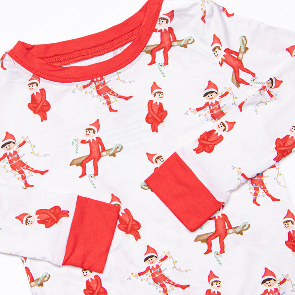 Prank Time Pal Bamboo Pajama Set, Red