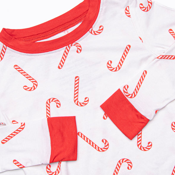 Peppermint Party Bamboo Pajama Set, Red