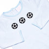 Corner Kick Cutie Applique Bubble, Blue Stripe