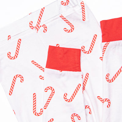 Peppermint Party Bamboo Pajama Set, Red