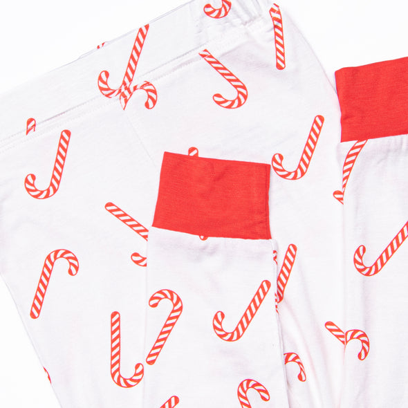Peppermint Party Bamboo Pajama Set, Red