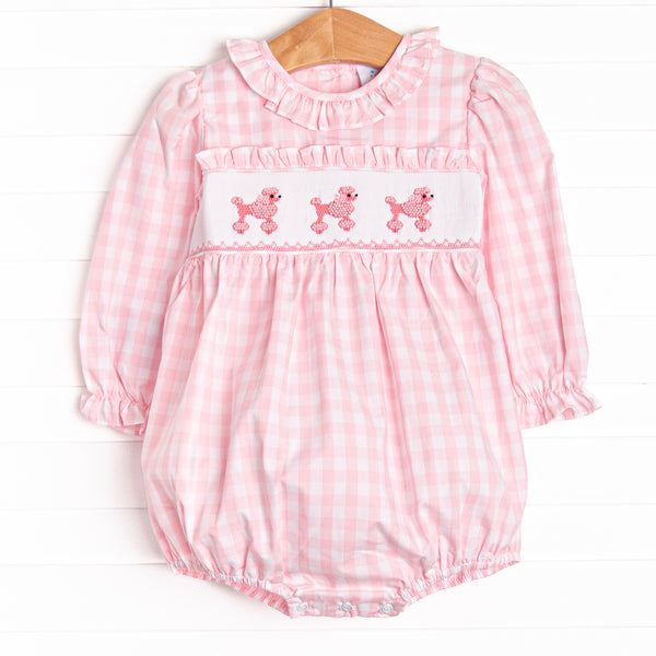 Toodles, Poodles Smocked Bubble, Pink