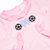 Corner Kick Cutie Applique Bubble, Pink Stripe