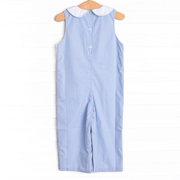Let's Celebrate Smocked Jon Jon, Blue Gingham