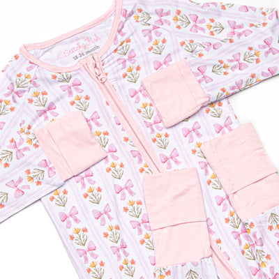 Bedtime Bouquets Bamboo Zippy Pajama, Pink