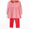 Sleigh Ride Smocked Legging Set, Red