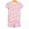 Pretty in Pineapples Bamboo Pajama Short Set, Pink