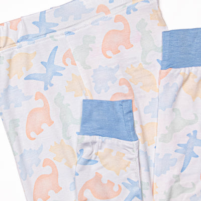 Fossil Friends Bamboo Pajama Set, Blue