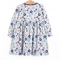 Dare To Blossom Pocket Dress, Blue