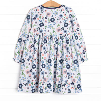 Dare To Blossom Pocket Dress, Blue