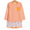 Down, Set, Hike Long Sleeve Short Set, Orange
