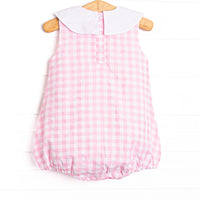 School Scholar Embroidered Bubble, Pink
