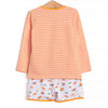 Down, Set, Hike Long Sleeve Short Set, Orange