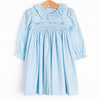 Timeless Treasures Smocked Dress, Blue